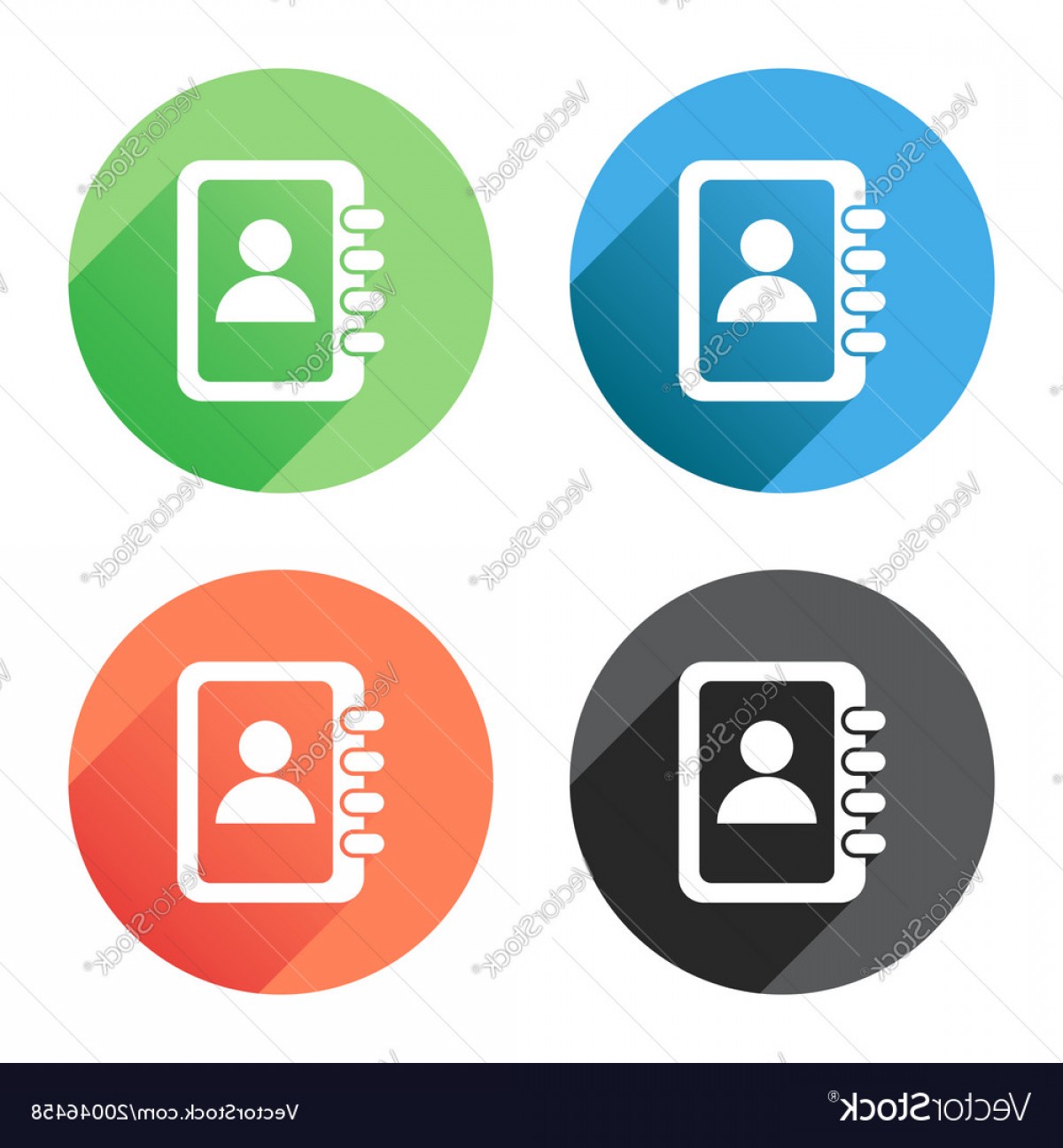 1200x1296 Address Book Icon With Long Shadow Contact Note Vector Soidergi