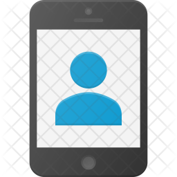 256x256 Phone Contact Icon Of Flat Style