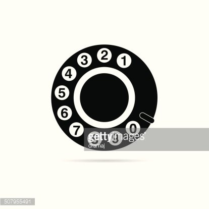 414x414 Old Phone Dialer Icon Vector Illustration Premium Clipart