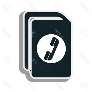 300x300 Phone Book Vector Icon Notebook Recording Telephone Numbers White