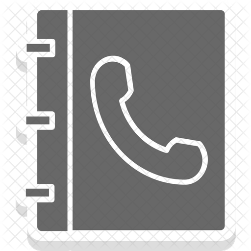 512x512 Phone Directory Icon Of Sticker Style