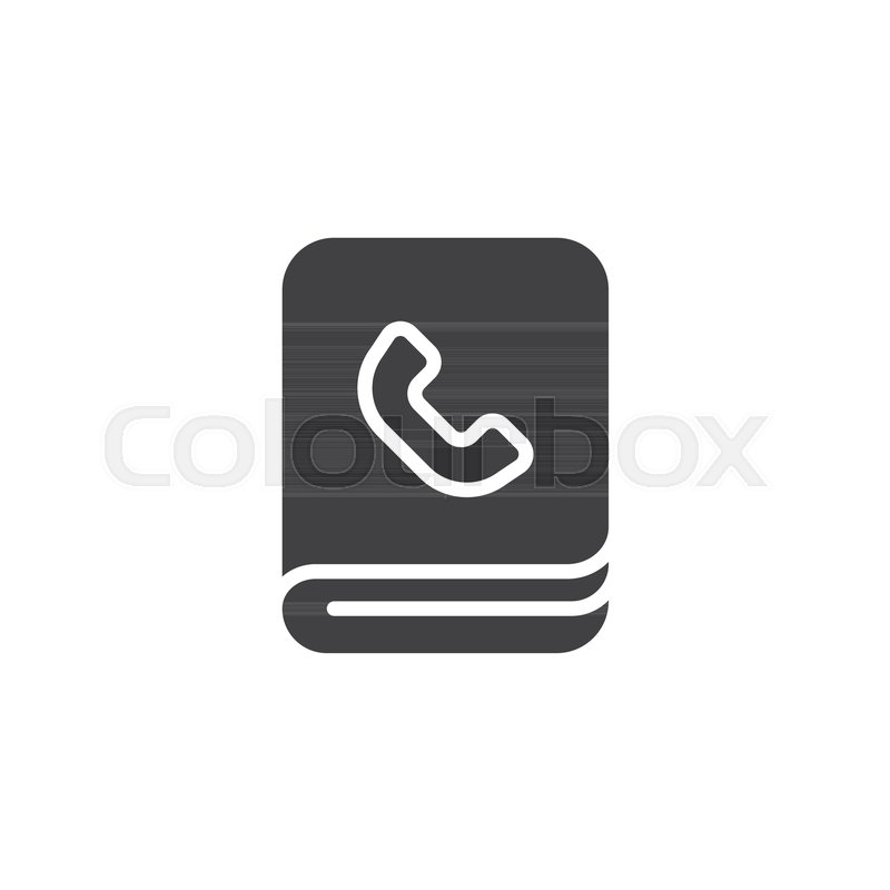 800x800 Phone Book Vector Icon Filled Flat Stock Vector Colourbox