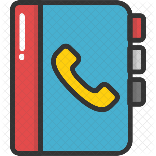 512x512 Phonebook Icon Of Colored Outline Style