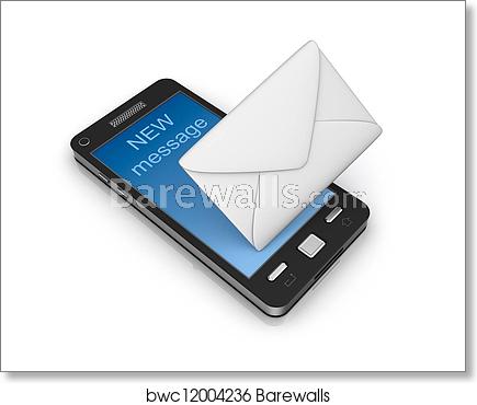 435x370 Cell Phone Email Icon Concept Art Print Barewalls Posters