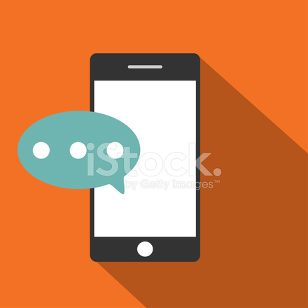 440x440 Mobile Phone Flat Icon Stock Vector