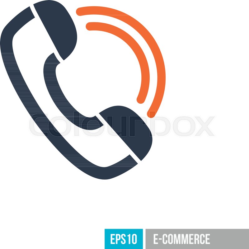 800x800 Phone Handset Icon E Commerce Sign Stock Vector Colourbox