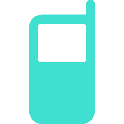 256x256 Free Turquoise Cell Phone Icon
