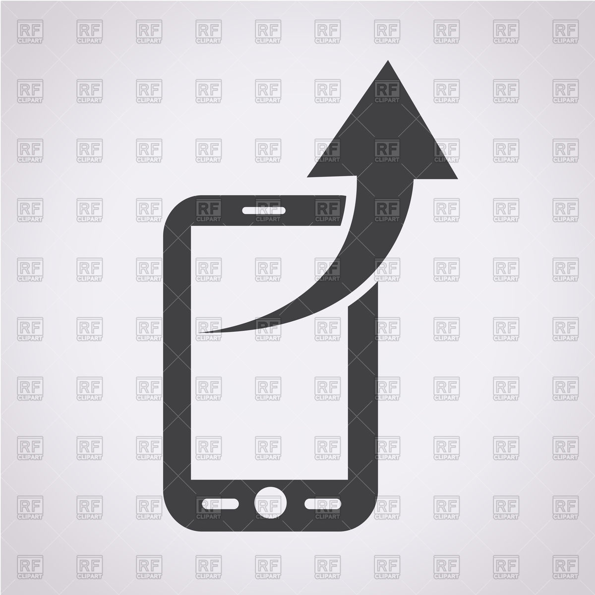 1200x1200 Mobile Phone Icon Vector Image Of Objects Tumdee