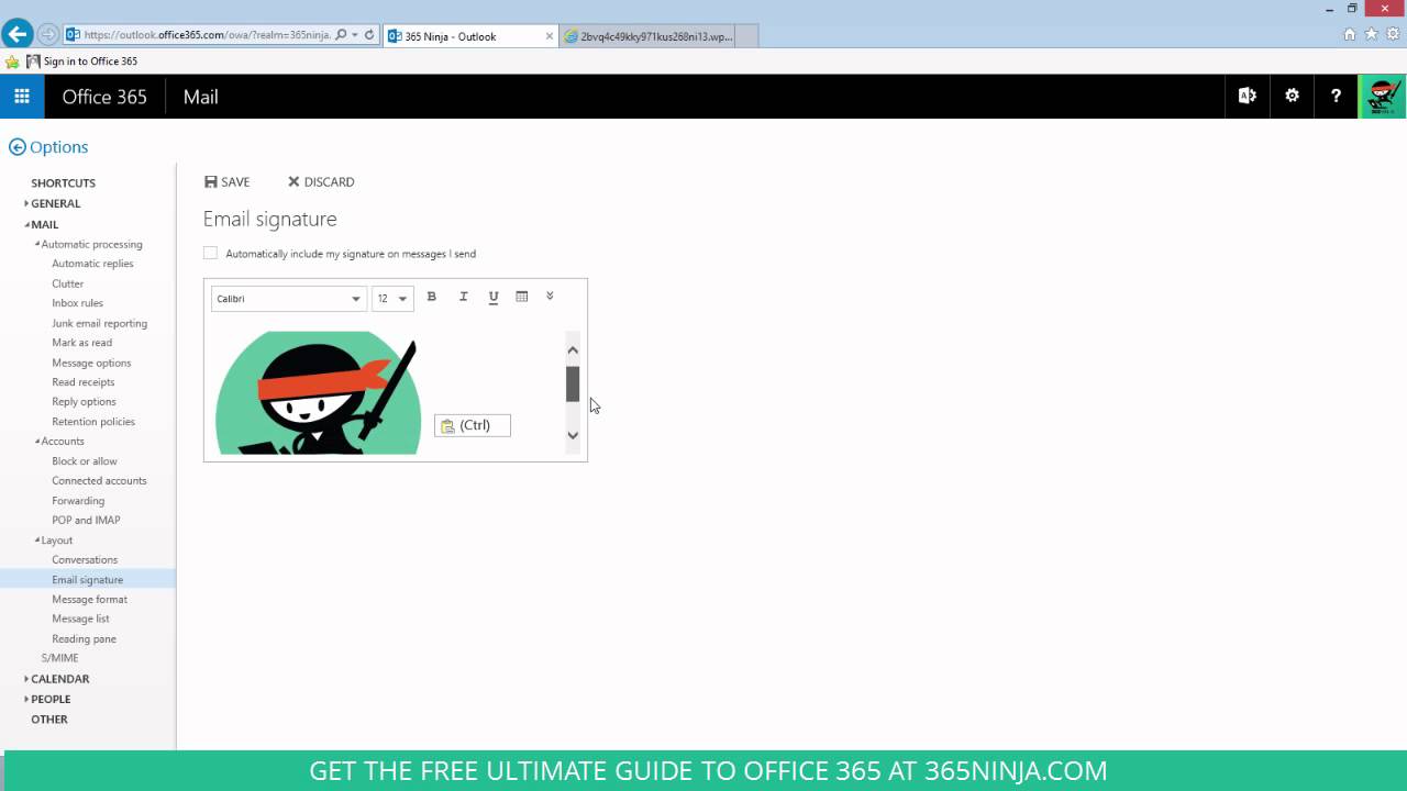 1280x720 How To Add An Image To Your Email Signature In Outlook Web App