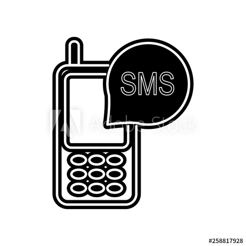 500x500 Sms In The Phone Icon Element Of Media Tool For Mobile Concept