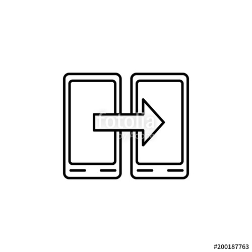 500x500 Data Transfer To A Smart Phone Icon Element Of Simple Icon