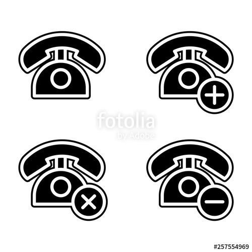 500x500 Set Of Home Phone Icon Element Of Phone For Mobile Concept