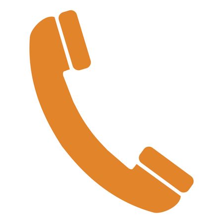 450x450 Orange Flat Icon Of A Phone Illustrator Freestock Icons