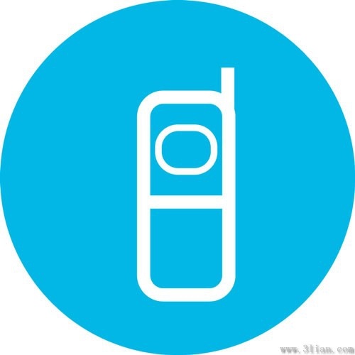 500x500 Blue Phone Icon Vector Free Vector In Adobe Illustrator