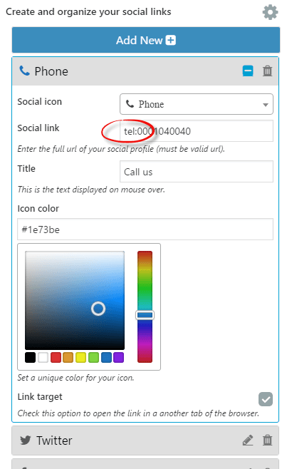 410x658 How To Add A Phone Icon Clickable On Smartphones