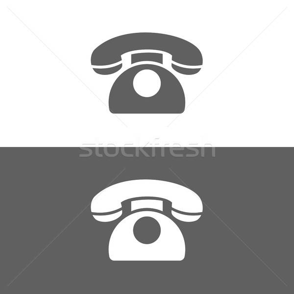 Classic Phone Icon On A Dark And White Background Vector 600x600 Classic Phone Icon On A Dark And White Background Vector