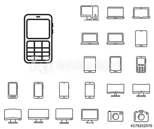 Phone Icon With Keyboard In Set On The White Background Set 500x417 Phone Icon With Keyboard In Set On The White Background Set