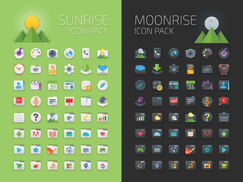800x600 Moonrise Sunrise Icon Pack