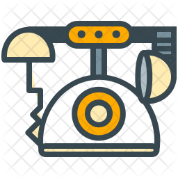 256x256 Phone Icon Of Colored Outline Style