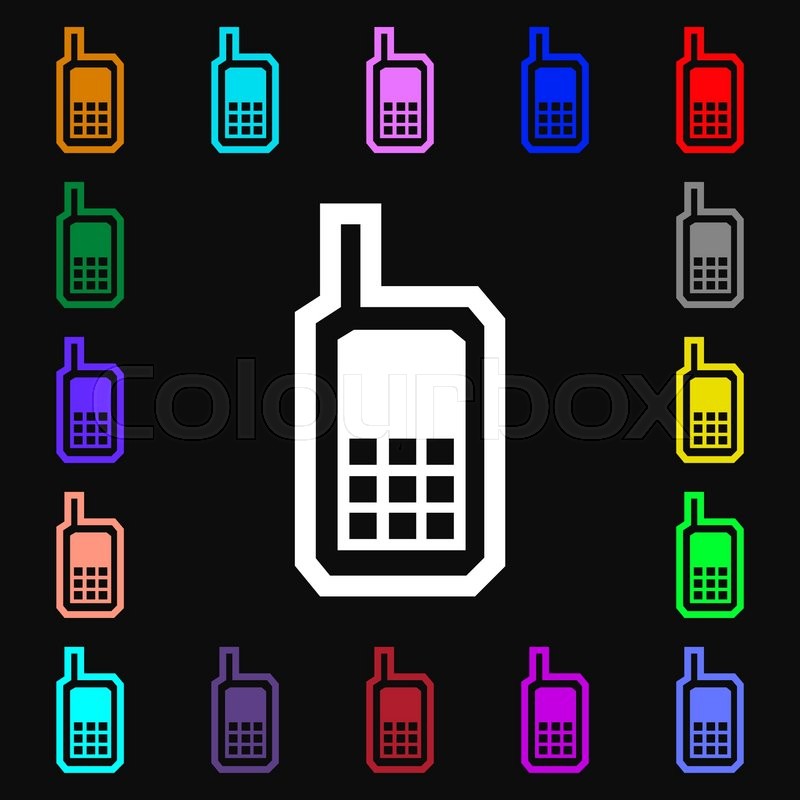 Mobile Phone Icon Sign Lots Of Stock Vector Colourbox 800x800 Mobile Phone Icon Sign Lots Of Stock Vector Colourbox