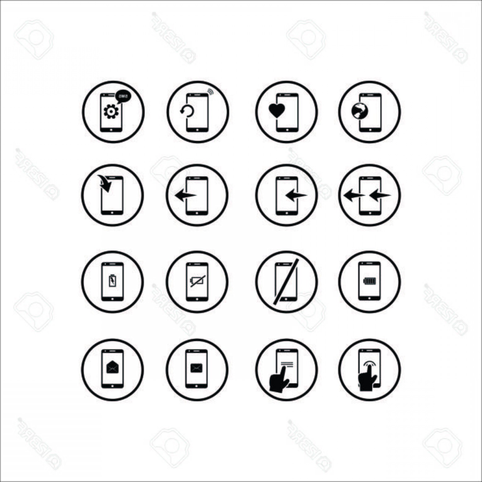 Photostock Vector Phone Icon Collection With Different Symbols 1560x1560 Photostock Vector Phone Icon Collection With Different Symbols