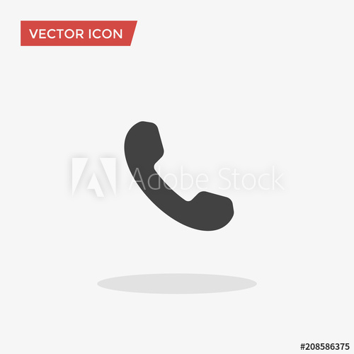 500x500 Phone Icon In Trendy Flat Style Isolated On Grey Background