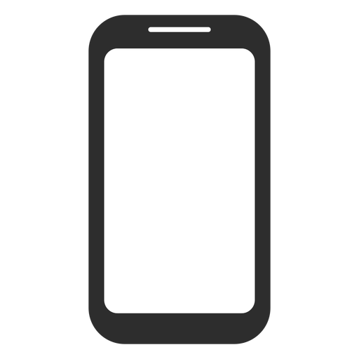 512x512 Black And White Smartphone Icon