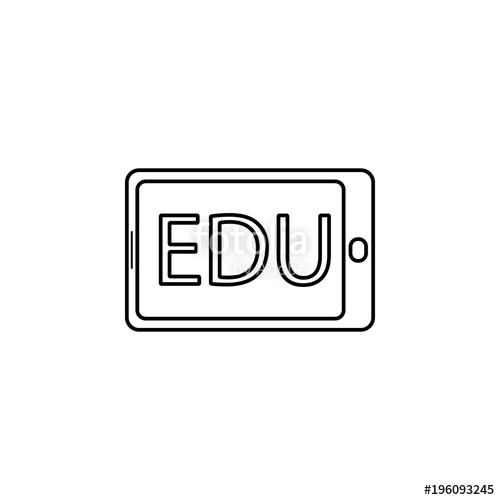 500x500 Word Edu On A Smart Phone Icon Element Of Online Education Icon