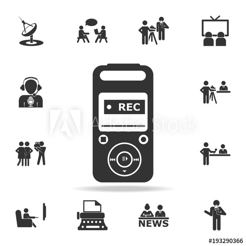 500x500 News Interview Icon Detailed Set Icons Of Media Element Icon