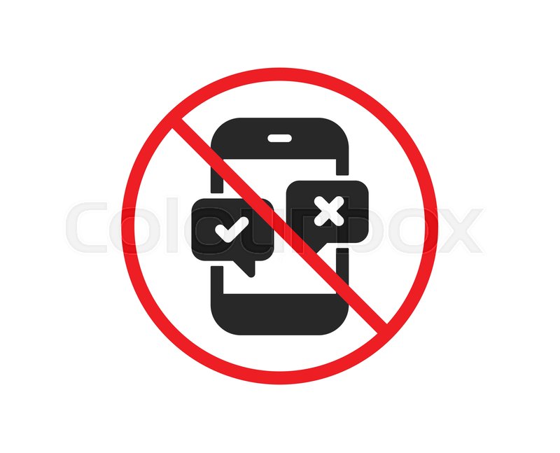 800x647 No Or Stop Phone Survey Icon Select Stock Vector Colourbox