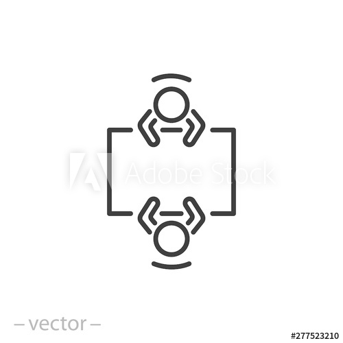 500x500 Interview Job Icon, Business Meeting For Hiring, Recruitment Job