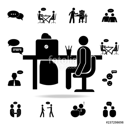 500x500 Job Interview Icon Detailed Set Of Conversation Icons Premium
