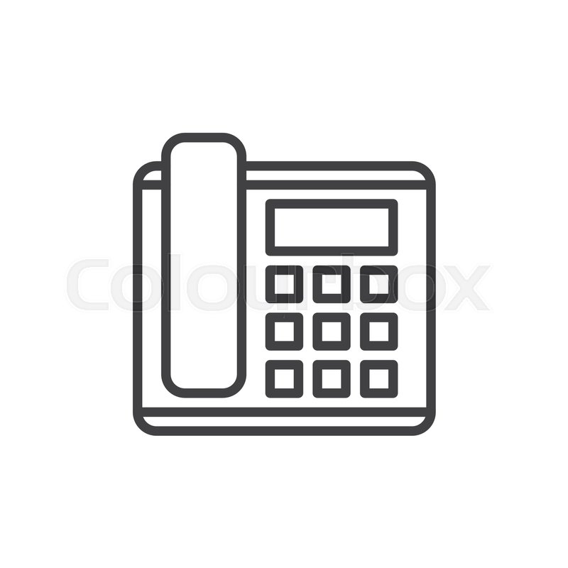 800x800 Office Phone, Telephone Line Icon, Stock Vector Colourbox