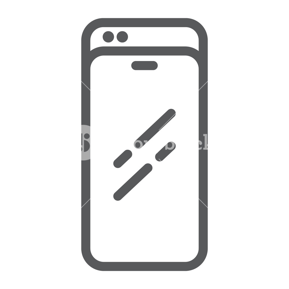 1000x1000 Slider Smartphone Line Icon, Technology And Communication, Mobile