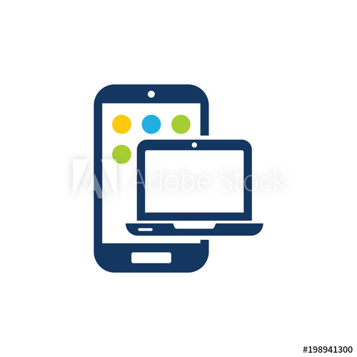 Laptop Mobile Phone Logo Icon Design 500x500 Laptop Mobile Phone Logo Icon Design