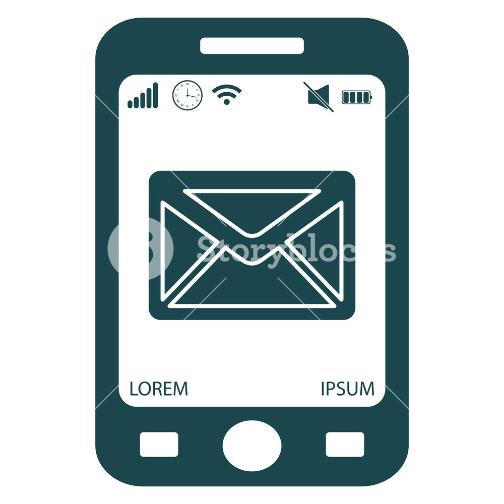 1000x1000 Envelope Mail Icon, Vector Illustration Royalty Free Stock Image