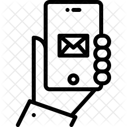 256x256 Phone Mail Icon Of Line Style