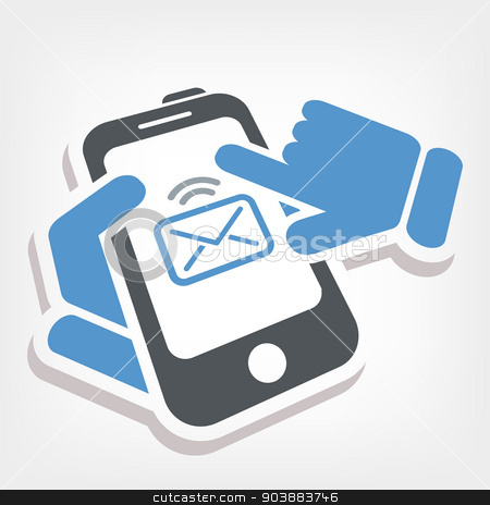 450x464 Smartphone E Mail Icon Stock Vector
