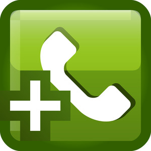 300x300 Add Phone Number Blue Tiny App Icon Royalty Free Stock Image