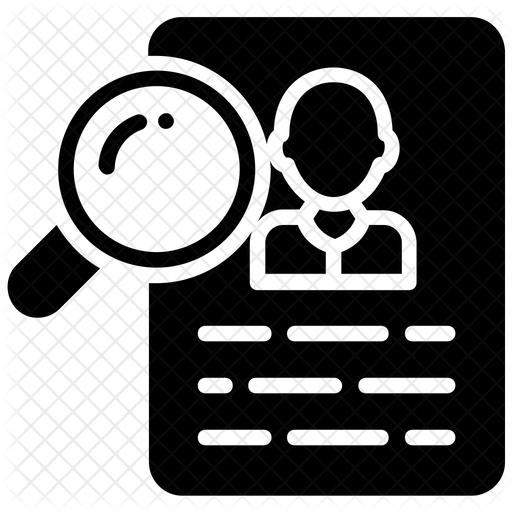 512x512 Search Resume Icon Of Glyph Style