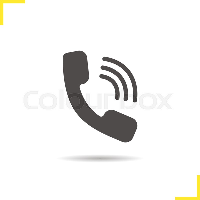 800x800 Phone Ringing Icon Drop Shadow Stock Vector Colourbox