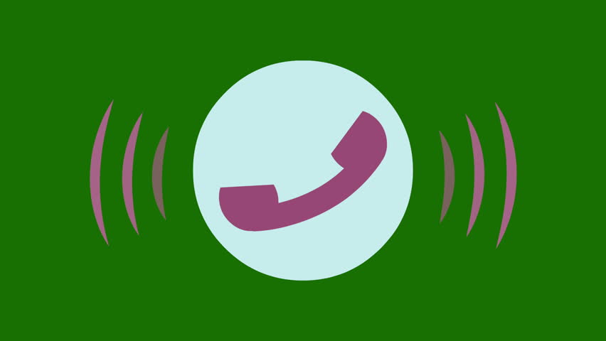 852x480 Phone Ring Icon Animation Animation Call Stock Footage Video