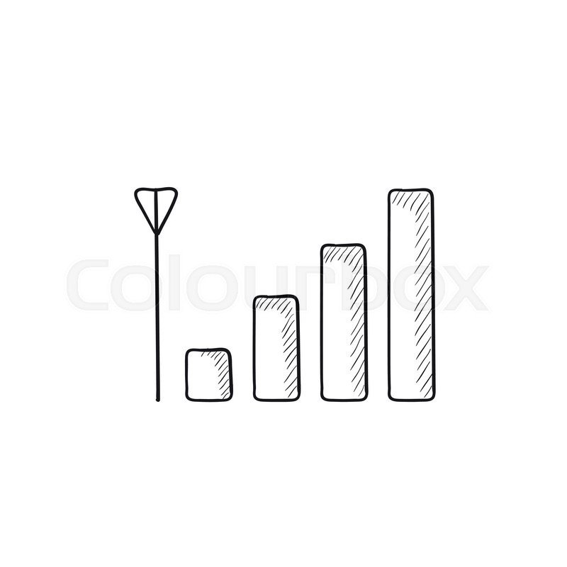 800x800 Mobile Phone Signal Sign Vector Sketch Stock Vector Colourbox