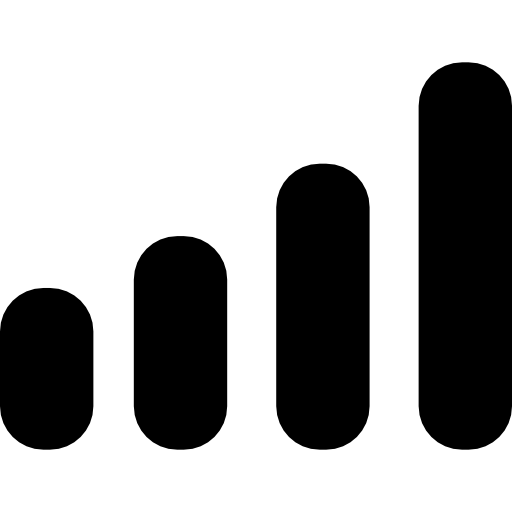 512x512 Signal Strength Bars Phone Interface Symbol Icons Free Download