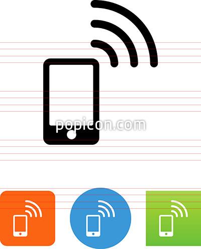 400x495 Smart Phone With Wireless Signal Icon