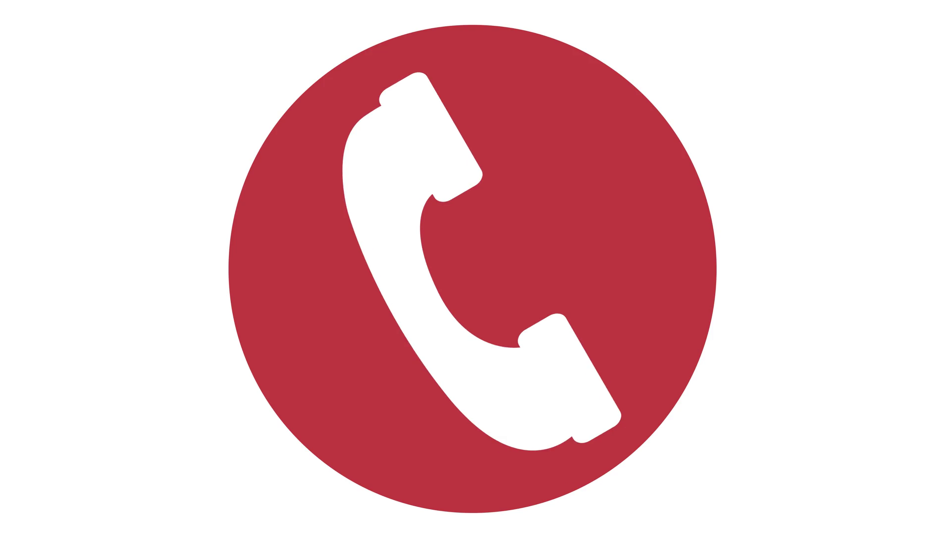 1920x1080 Cell Phone Icon Incoming Call Symbol Looping Animation Red Motion