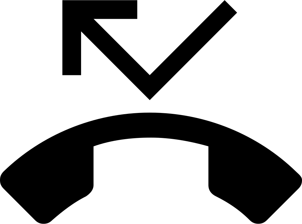 980x726 Missed Call Phone Receiver With Left Arrow Png Icon Free