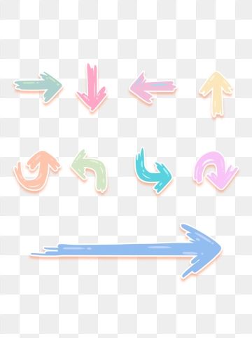 360x482 Hand Drawn Cartoon Cute Minimalistic Gradient Arrow Mobile