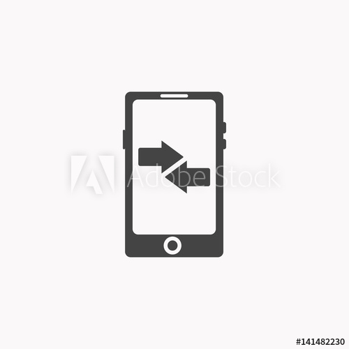 500x500 Phone With Arrow Icon