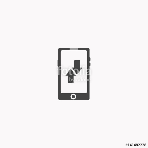 500x500 Phone With Arrow Icon Stock Image And Royalty Free Vector